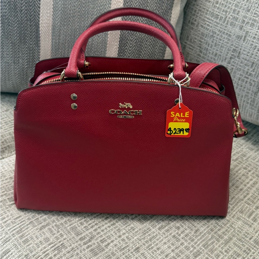 Coach Burgundy Leather Satchel